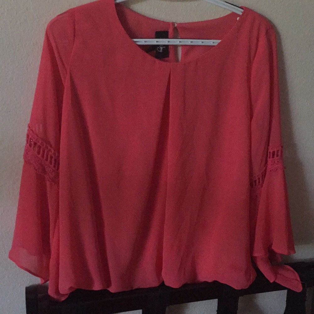 Coral blouse
